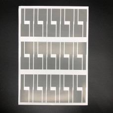 Наклейки для маркировки оптических патч-кордов и пиг-тейлов, под печать на принтере, серого цвета (30 наклеек на листе)
