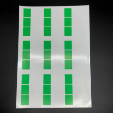 Кабельные этикетки самоламинирующиеся, под печать на лазерном принтере, 27 шт на листе А4, зеленого цвета