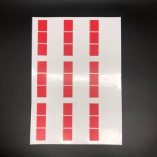 Кабельные этикетки самоламинирующиеся, под печать на лазерном принтере, 27 шт на листе А4, красного цвета