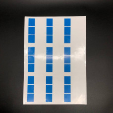 Кабельные этикетки самоламинирующиеся, под печать на лазерном принтере, 27 шт на листе А4, синего цвета