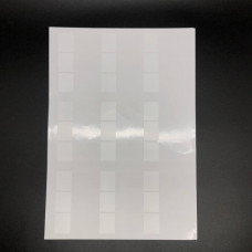 Кабельные этикетки самоламинирующиеся, под печать на лазерном принтере, 27 шт на листе А4, белого цвета
