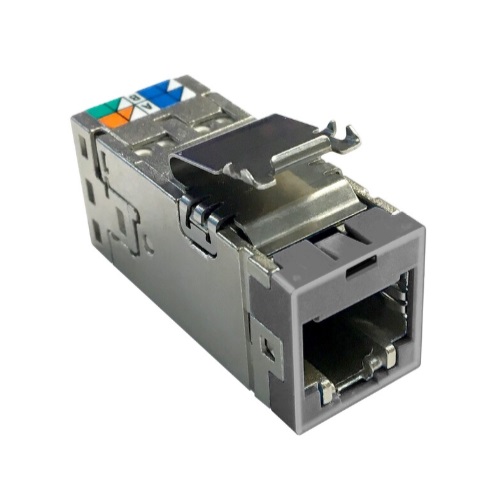 Модульне гніздо NETCONNECT® RJ45 (8p8c) Cat.6A STP AMP-TWIST SLX6AS, grey фотография изображение Модульне гніздо NETCONNECT® RJ45 (8p8c) Cat.6A STP AMP-TWIST SLX6AS, grey