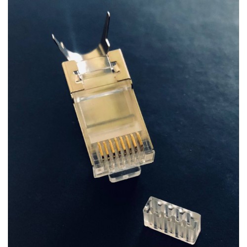 Коннектор RJ-45, для кабеля STP Cat.6a/7, с поддержкой, 1,3 мм фотография 2 изображение 2 Коннектор RJ-45, для кабеля STP Cat.6a/7, с поддержкой, 1,3 мм