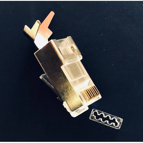 Коннектор RJ-45, для кабеля STP Cat.6a/7, с поддержкой, 1,3 мм фотография изображение Коннектор RJ-45, для кабеля STP Cat.6a/7, с поддержкой, 1,3 мм