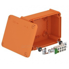 Распределительная огнестойкая коробка FireBox Т-серии OBO Bettermann,  ІР65 T 160 E 10-5, 5 клемм Х 10 кв.мм, габариты 190х150х77 мм, цвет оранжевый