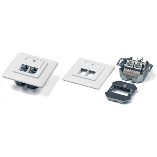 Розетка внутренняя 80х80 2хпортовая экранированная STP с 2х портовой RJ-45,FP-STP-L2P-80 фотография изображение Розетка внутренняя 80х80 2хпортовая экранированная STP с 2х портовой RJ-45,FP-STP-L2P-80