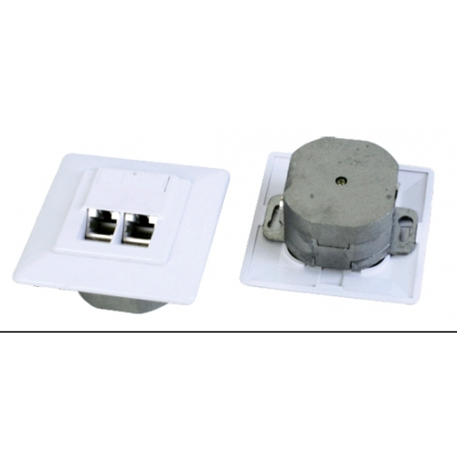 Розетка внутренняя 80х80 2хпортовая экранированная STP с 2х портовой RJ-45,FP2-C6-STP-L2P-80 фотография изображение Розетка внутренняя 80х80 2хпортовая экранированная STP с 2х портовой RJ-45,FP2-C6-STP-L2P-80