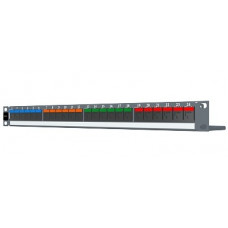 Патч панель 24xRJ45 DG+, PowerCat 6, неэкранированная 1U, графит.цвета