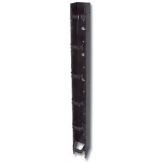 RS RACK VERTICAL CABLE MANAGER 6IN DEEP,W/6-MGRS,BLACK