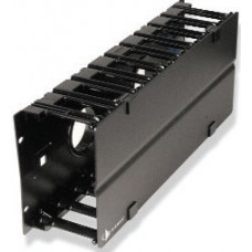 RS3 RACK MOUNT CABLE MANAGER W/ COVER,BLACK,SINGLE SIDED,4RMS