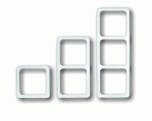 изображение Рамка DIN двойная для розеток 68x68, цвет белый